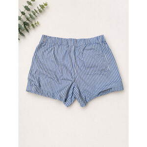J.Crew Re-Imagined Blue White Striped Pull On Shorts Elastic Waist Size XL